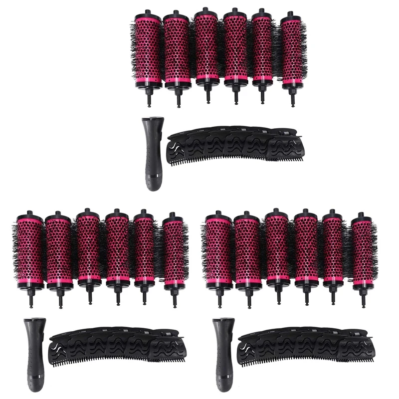 18Pcs 3 Sizes Detachable Handle Hair Roller Brush With Positioning Clips Aluminum Ceramic Barrel Curler Comb Hairdresser
18Pcs 3 Sizes Detachable Handle Hair Roller Brush With Positioning Clips Aluminum Ceramic Barrel Curler Comb Hairdresser
