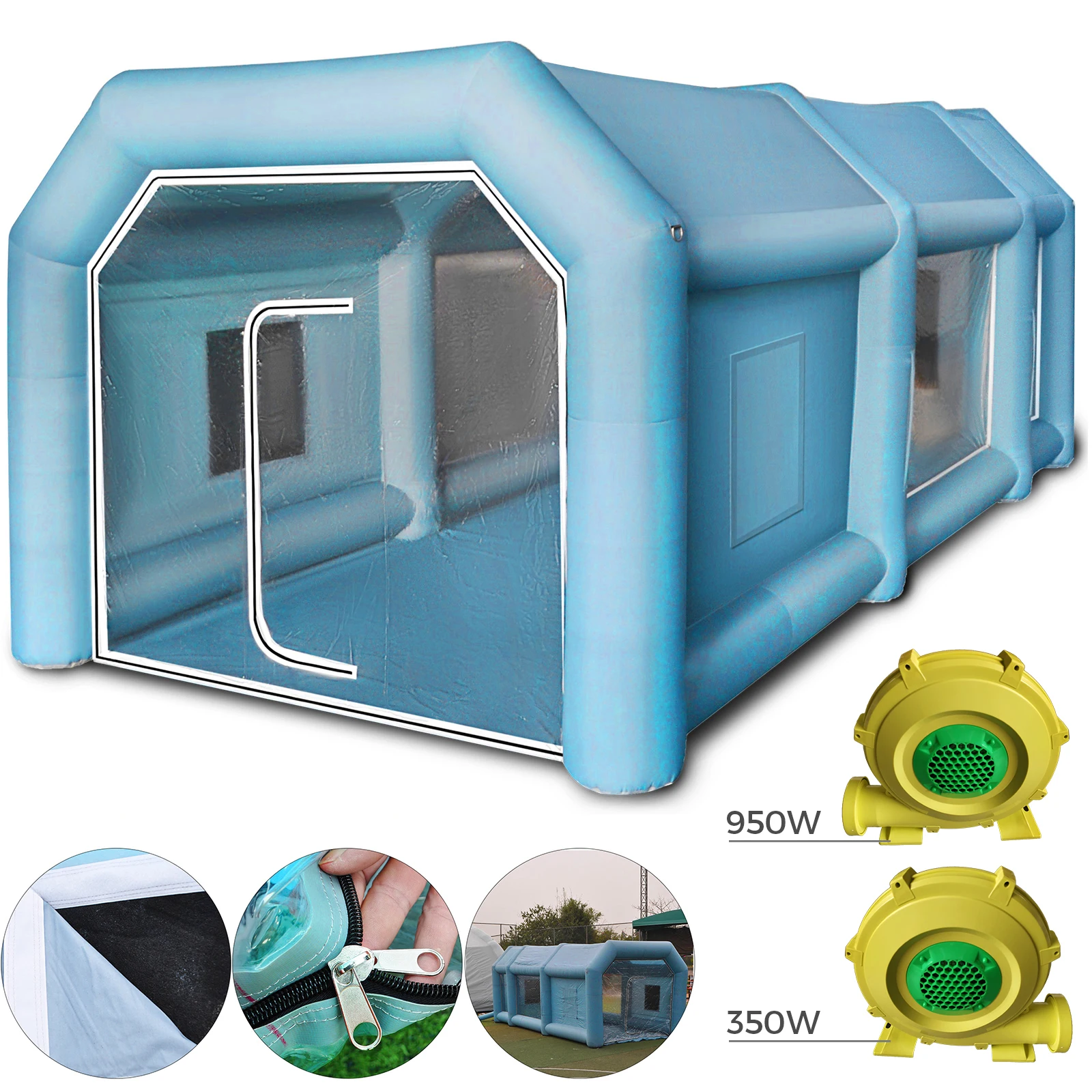 4*2.5*2.2m Inflatable Spray Booth Tent Portable Car Paint Booth with 2 Air Pumps
4*2.5*2.2m Inflatable Spray Booth Tent Portable Car Paint Booth with 2 Air Pumps
