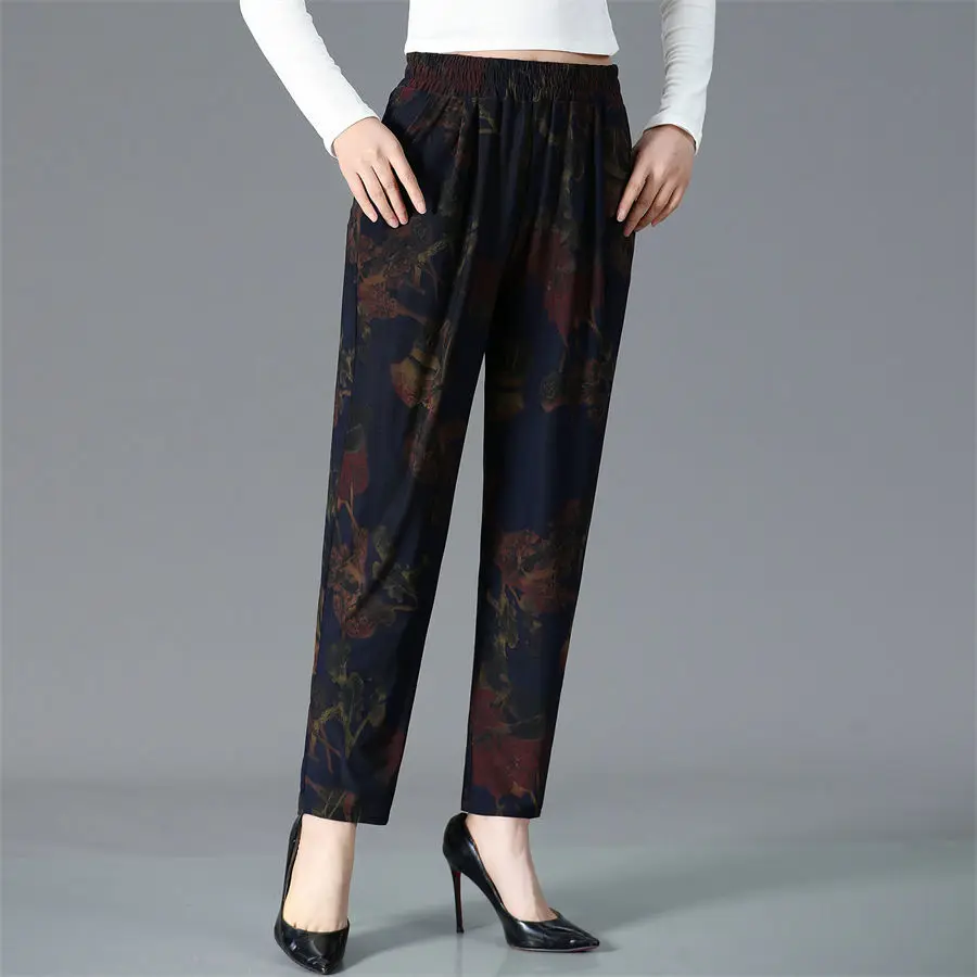 2022 Women's Summer New Thin Casual Pants Female Mother Loose Straight Pants Ladies Middle-aged and Elderly Print Trousers E142
2022 Women's Summer New Thin Casual Pants Female Mother Loose Straight Pants Ladies Middle-aged and Elderly Print Trousers E142