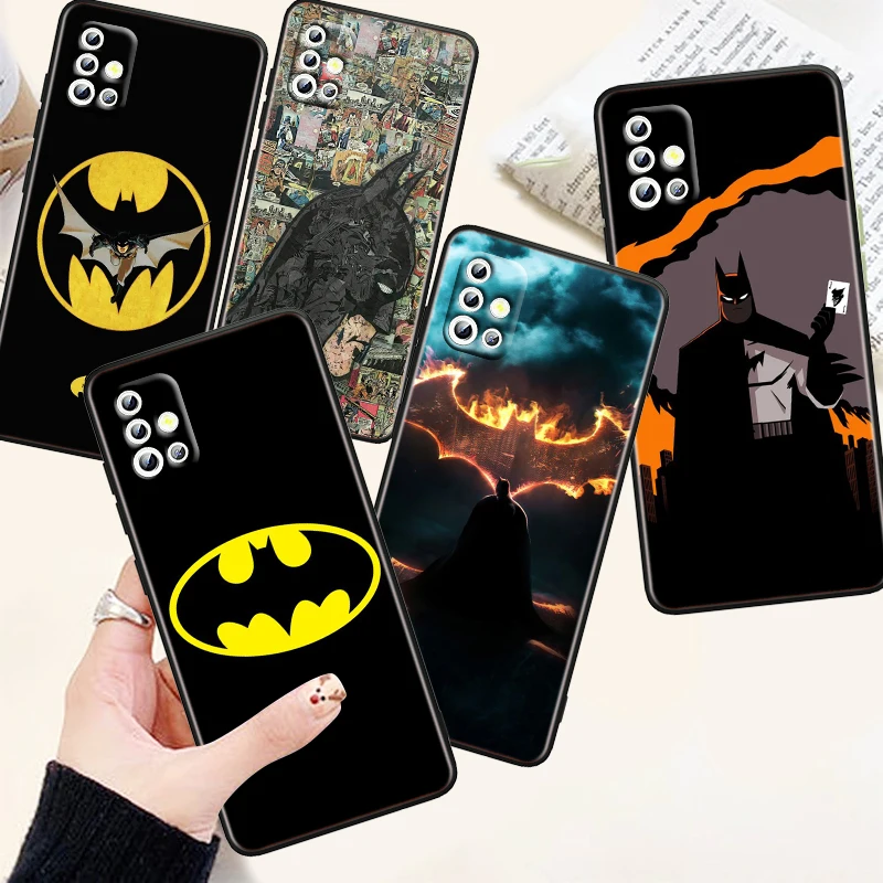 

Justice Cute Batman Heroes Phone Case For Samsung A73 A72 A71 A54 A53 A52 A51 A42 A33 A32 A23 A22 A21S A13 A04 A03 5G Black