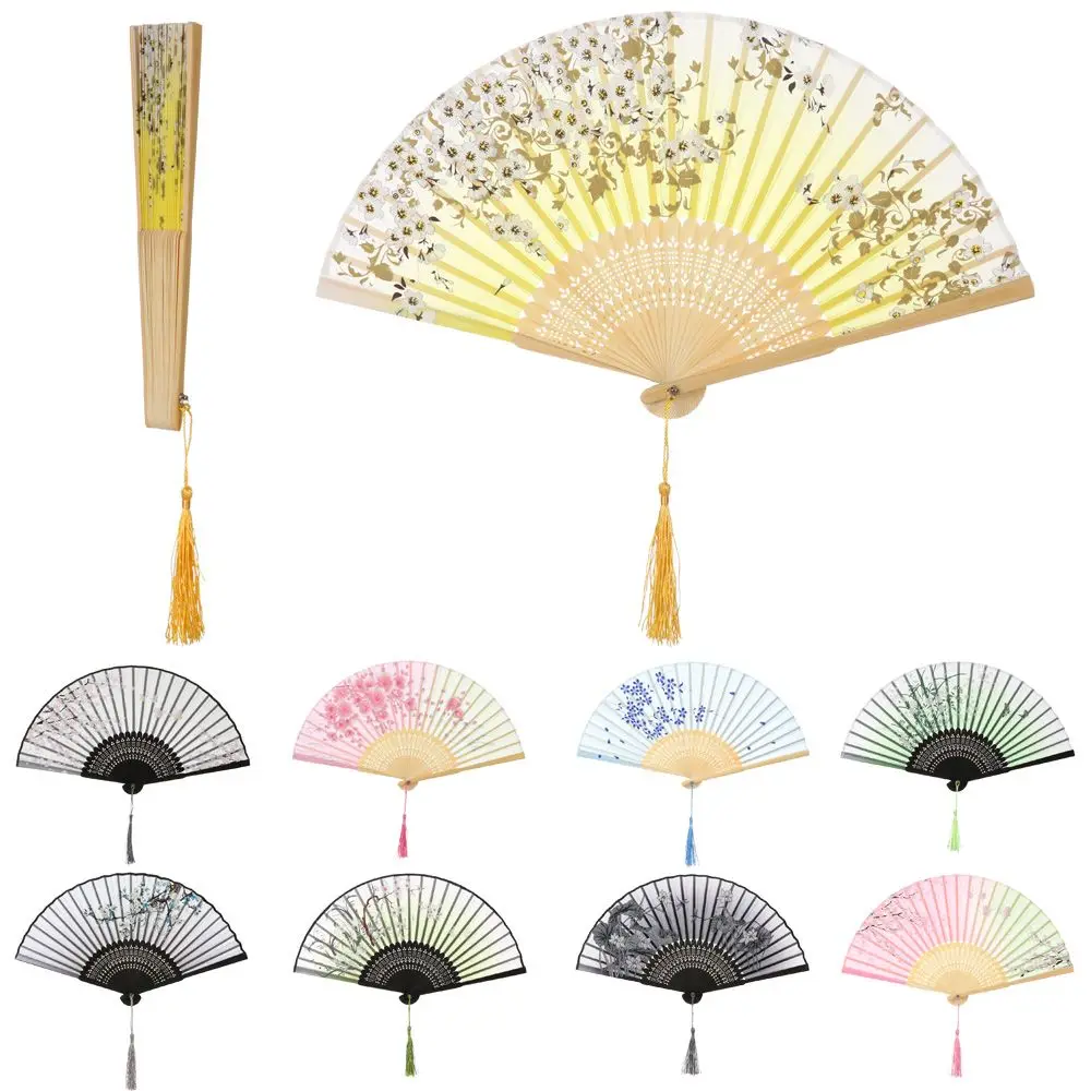 Flower Pattern Desktop Ornaments Bamboo Folding Fan Chinese Style Painting Dance Performance Props Handheld Fan
Flower Pattern Desktop Ornaments Bamboo Folding Fan Chinese Style Painting Dance Performance Props Handheld Fan