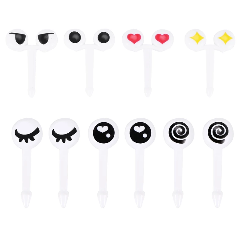 10Pcs / Set Mini Eye Fruit Fork Reusable Plastic Fruit Fork Decorative Sticks Children Lunch Bento Box Accessories Kitchen Acces
10Pcs / Set Mini Eye Fruit Fork Reusable Plastic Fruit Fork Decorative Sticks Children Lunch Bento Box Accessories Kitchen Acces