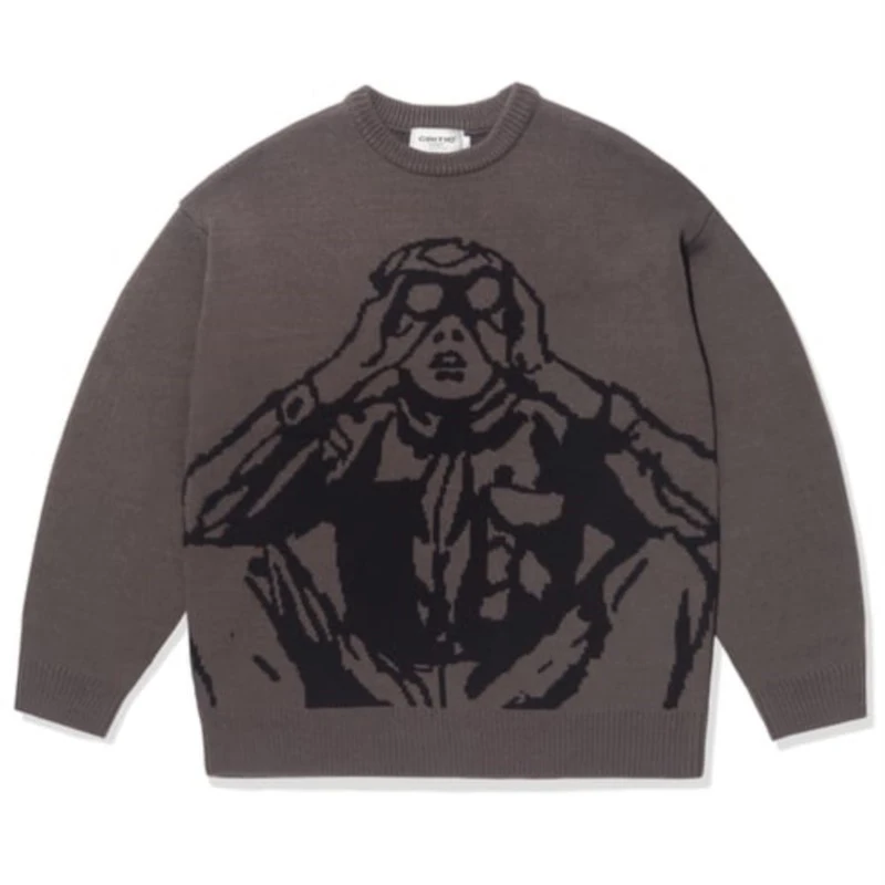 Vintage Hip Hop Streetwear Vision Boy Graphic Print Knit Men's Sweater 2022 Korean Fashion Harajuku Casual Loose Women Pullover
Vintage Hip Hop Streetwear Vision Boy Graphic Print Knit Men's Sweater 2022 Korean Fashion Harajuku Casual Loose Women Pullover