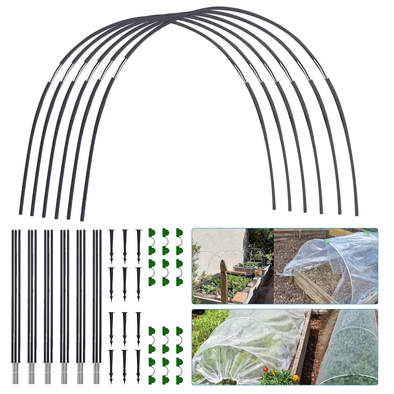 6pcs/10pcs Greenhouse Support Hoops Garden Grow Tunnel Seedling Tunnels Garden DIY Hoops Grow Tunnel For Mini Greenhouse
6pcs/10pcs Greenhouse Support Hoops Garden Grow Tunnel Seedling Tunnels Garden DIY Hoops Grow Tunnel For Mini Greenhouse