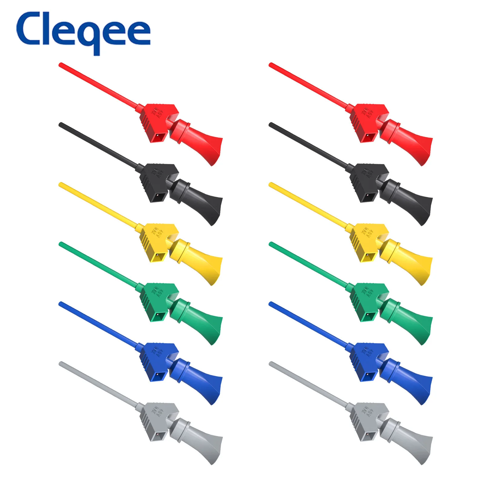 

Cleqee P5003 SMD IC Test Hook Clip Mini Grabbers Hooks For Dupont Jumper Wire DIY Breadboard Oscilloscope Logic Analyzer