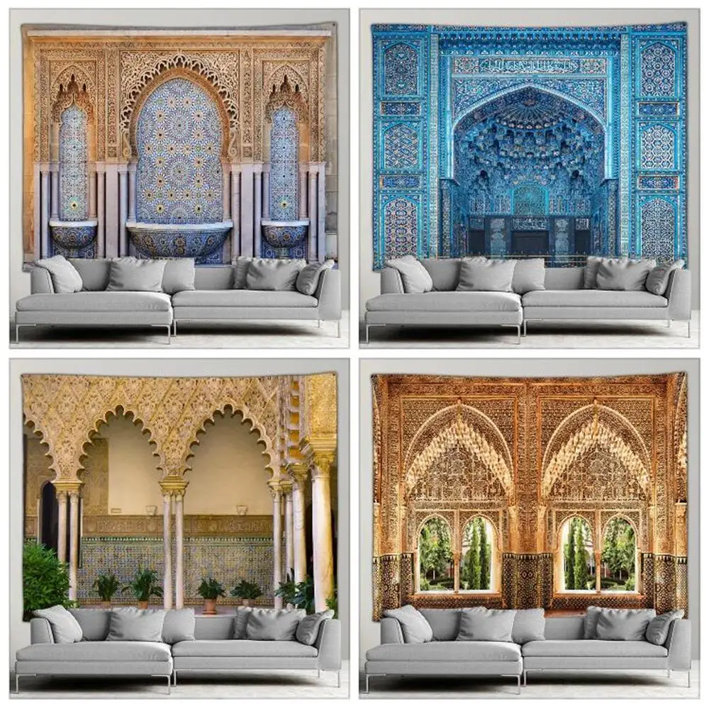 Moroccan Architectural Tapestry Retro Islamic Geometric Pattern Wall Hanging Bohemian Living Room Bedroom Home Wall Decor Mural
Moroccan Architectural Tapestry Retro Islamic Geometric Pattern Wall Hanging Bohemian Living Room Bedroom Home Wall Decor Mural