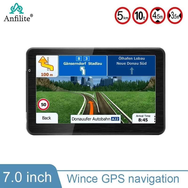 

7" HD 8G 256MB truck Gps Navigator with touch screen FM europe /North America/South America/Asia map Sat nav Car GPS Navigation