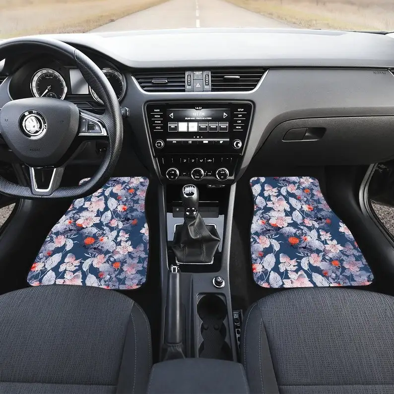 Blue Floral Flowers Car Floor Mats Set, Front and Back Floor Mats for Car, Car Accessories
Blue Floral Flowers Car Floor Mats Set, Front and Back Floor Mats for Car, Car Accessories