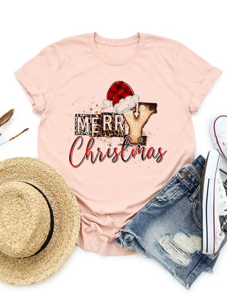 Hat Letter Sweet Happy New Year Graphic T-shirt Women Clothing Merry Christmas Clothes Fashion Basic Tee Top Print T Shirt
Hat Letter Sweet Happy New Year Graphic T-shirt Women Clothing Merry Christmas Clothes Fashion Basic Tee Top Print T Shirt