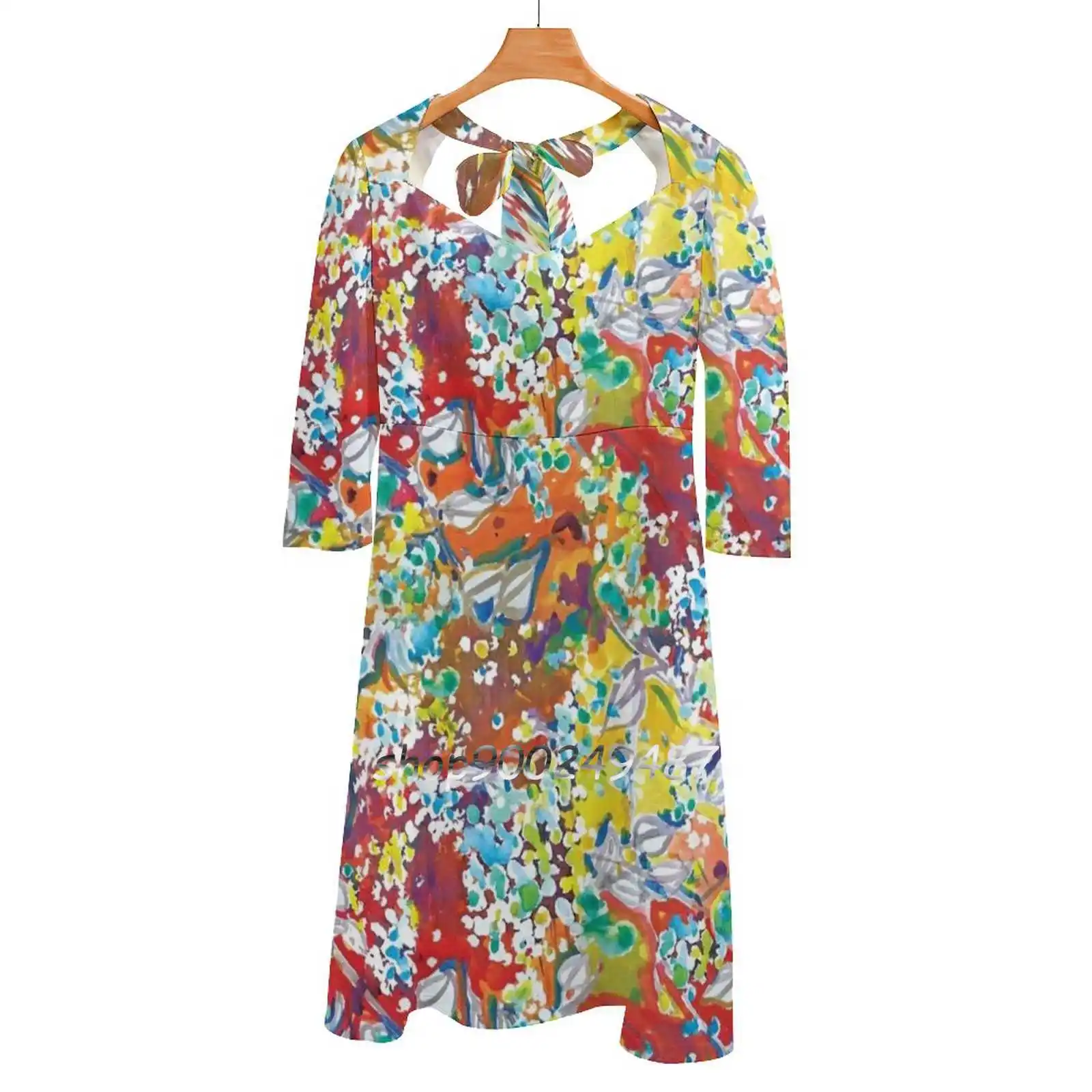 Queen Anne'S Lace Abstract Watercolor Painting Sweetheart Knot Flared Dress Fashion Design Large Size Loose Dress Brilliant
Queen Anne'S Lace Abstract Watercolor Painting Sweetheart Knot Flared Dress Fashion Design Large Size Loose Dress Brilliant