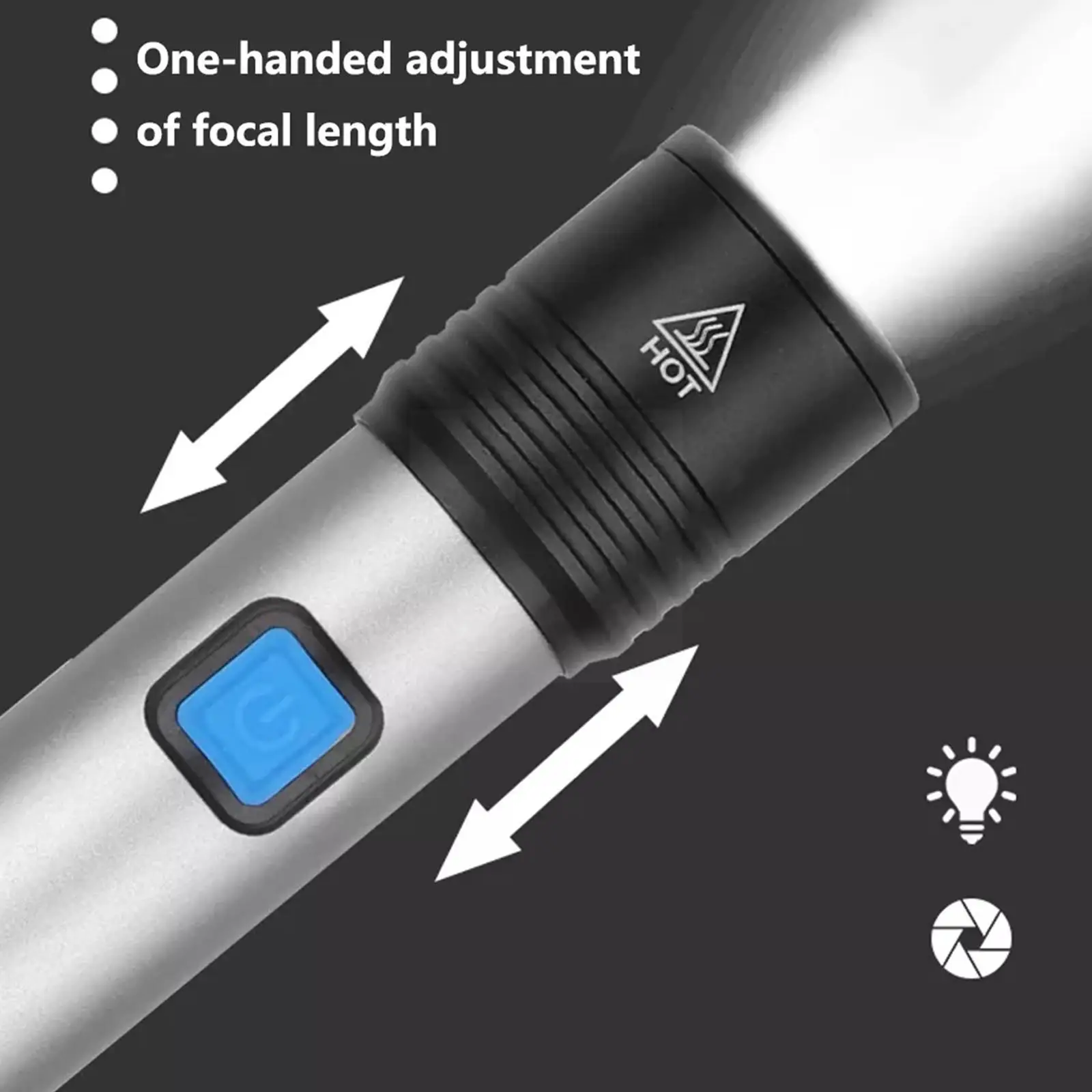 Портативный Телескопический мини-фонарик T6 с зумом, уличный светодиодный водонепроницаемый перезаряжаемый фонарик с USB, 4 режима, для кемпи...
Портативный Телескопический мини-фонарик T6 с зумом, уличный светодиодный водонепроницаемый перезаряжаемый фонарик с USB, 4 режима, для кемпи...