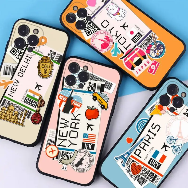 Airline ticket city tourism Phone Case For iPhone 6 7 8 Plus 11 12 13 14 Pro SE 2020 MAX Mini X XS XR Back Funda Cover
Airline ticket city tourism Phone Case For iPhone 6 7 8 Plus 11 12 13 14 Pro SE 2020 MAX Mini X XS XR Back Funda Cover