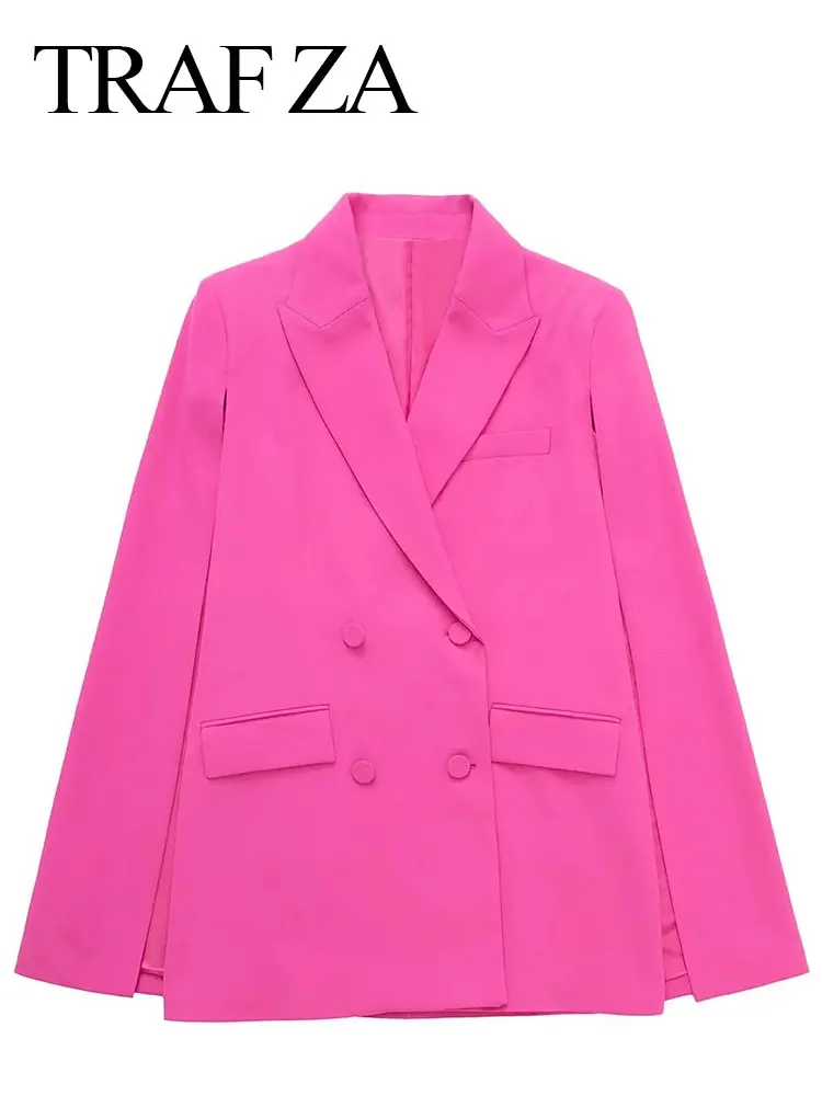 TRAF ZA Women Blazer Coat Double Breasted Lapel Collar Long Sleeve Suit Jakcet Elegant Solid Lady Casual Office Wear Chic Blazer
TRAF ZA Women Blazer Coat Double Breasted Lapel Collar Long Sleeve Suit Jakcet Elegant Solid Lady Casual Office Wear Chic Blazer