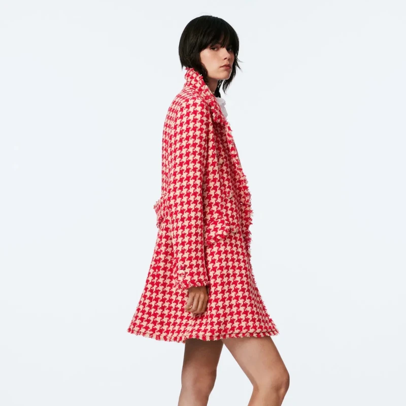Temperament Commuter Ladies-style Houndstooth Texture Long-sleeved Jacket for Fall/winter 2021 Slim and Thin Double-breasted Top
Temperament Commuter Ladies-style Houndstooth Texture Long-sleeved Jacket for Fall/winter 2021 Slim and Thin Double-breasted Top