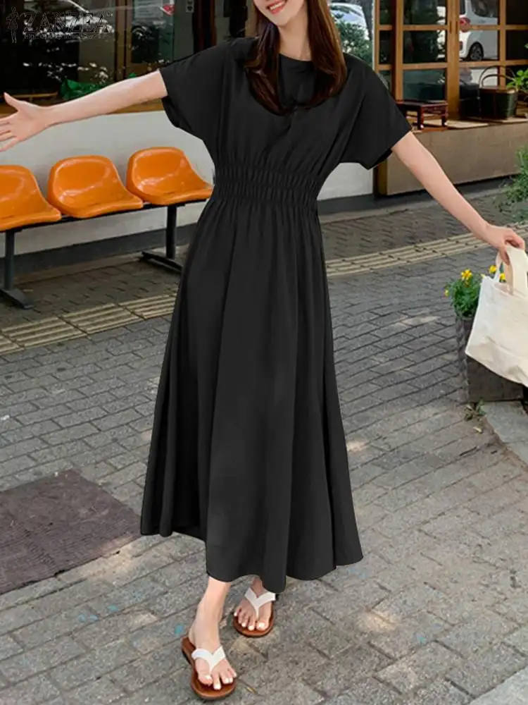 Women Elegant Short Sleeve Robe Longue Summer Holiday Solid Long Dress 2022 ZANZEA Chic Work Maxi Vestidos Casual O Neck Dresses
Women Elegant Short Sleeve Robe Longue Summer Holiday Solid Long Dress 2022 ZANZEA Chic Work Maxi Vestidos Casual O Neck Dresses