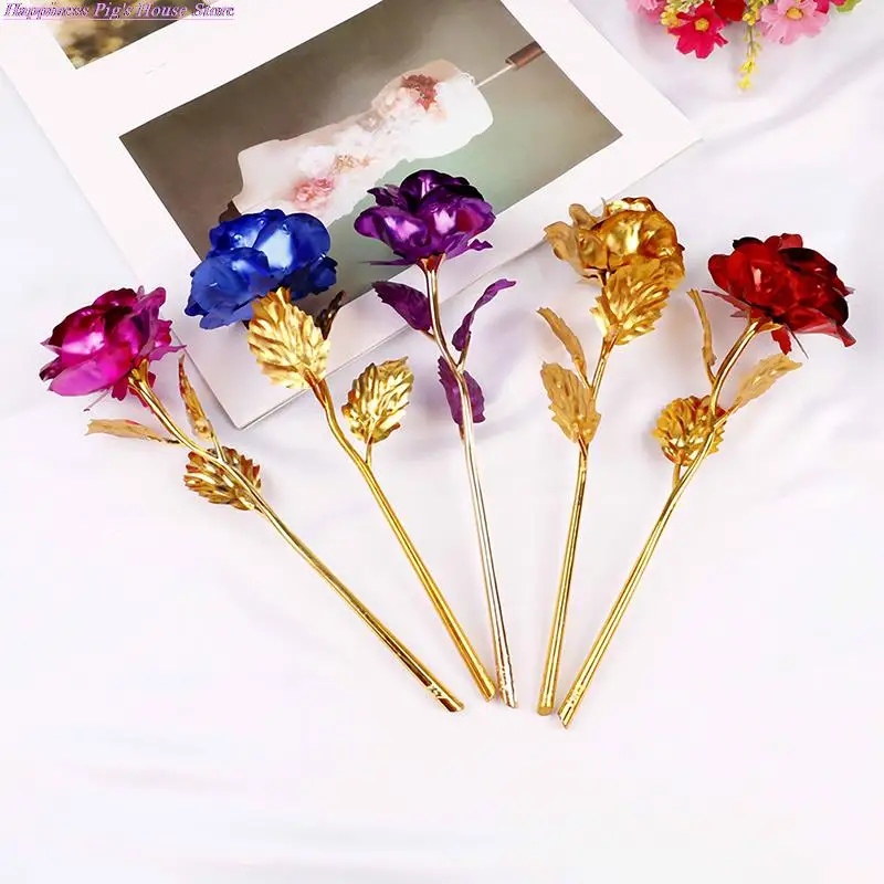 24K Foil Plated Rose Gold Rose Wedding Decoration Flower Valentine's Day Gift Lover's Rose Artificial Gold/Purple/Red/Blue/Rose
24K Foil Plated Rose Gold Rose Wedding Decoration Flower Valentine's Day Gift Lover's Rose Artificial Gold/Purple/Red/Blue/Rose