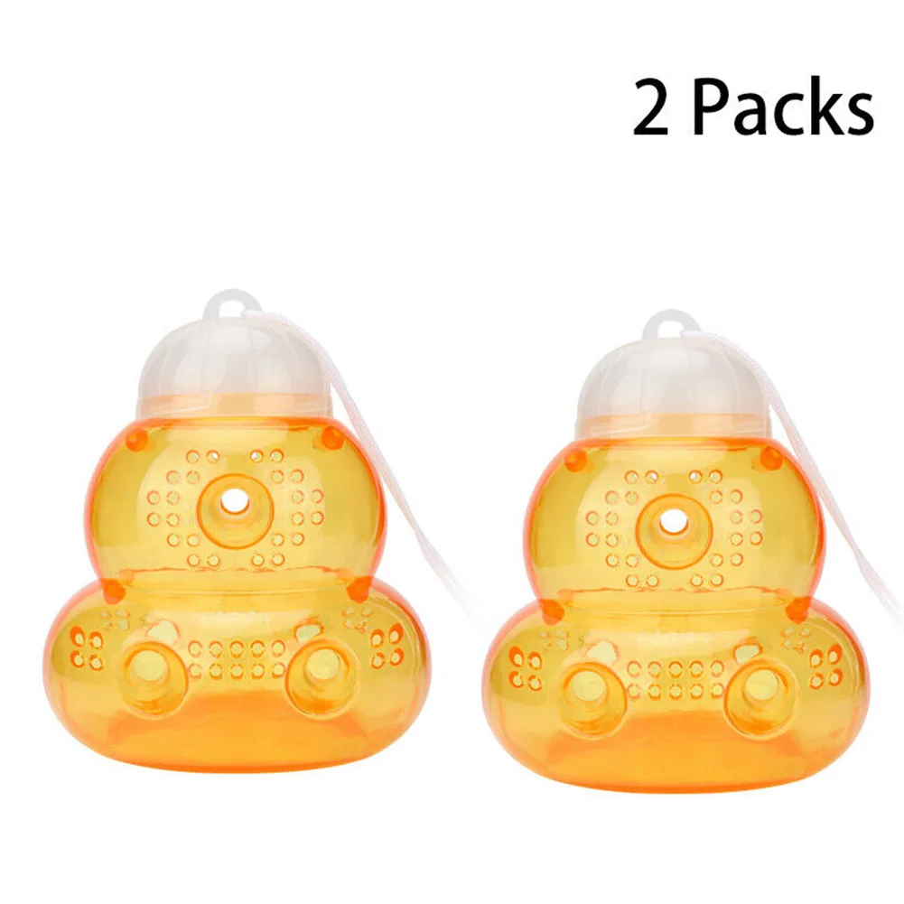 2pcs Wasp Traps Yellow Plastic Bottle 56cm White Nylon Cord Multiple Entry Tunnels For Bees Wasps Insects Non-toxic Killer Set
2pcs Wasp Traps Yellow Plastic Bottle 56cm White Nylon Cord Multiple Entry Tunnels For Bees Wasps Insects Non-toxic Killer Set