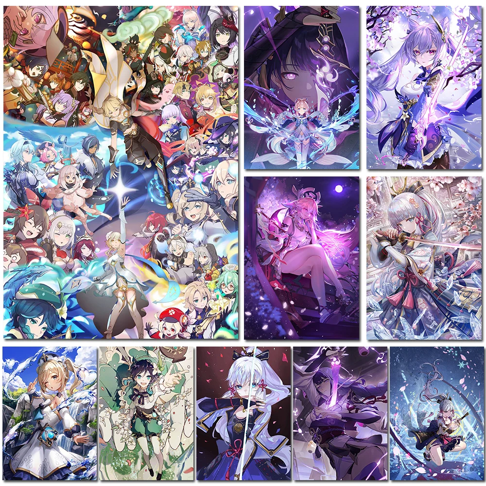 Genshin Impact Game Anime Kawaii Cartoon Posters Vintage Kraft Paper Room Home decor Bar decoration maison Art Wall Painting
Genshin Impact Game Anime Kawaii Cartoon Posters Vintage Kraft Paper Room Home decor Bar decoration maison Art Wall Painting