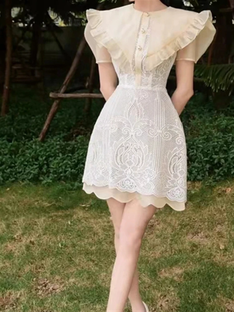 Patchwork Dresses Women Dress Boho 2021 Lace Short Sleeve Sexy Mesh Summer Embroidery A-Line Party Elegant Lace Woman Vestido
Patchwork Dresses Women Dress Boho 2021 Lace Short Sleeve Sexy Mesh Summer Embroidery A-Line Party Elegant Lace Woman Vestido