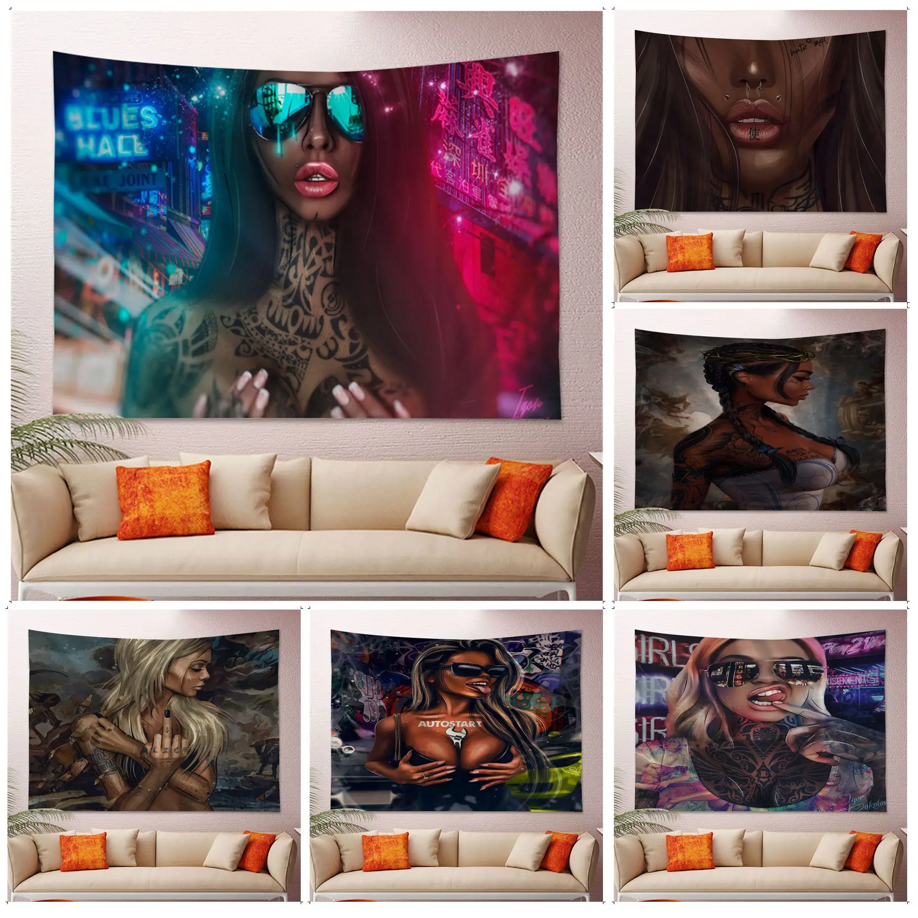 Sexy Beautiful Girl Hanging Bohemian Tapestry For Living Room Home Dorm Decor Cheap Hippie Wall Hanging
Sexy Beautiful Girl Hanging Bohemian Tapestry For Living Room Home Dorm Decor Cheap Hippie Wall Hanging