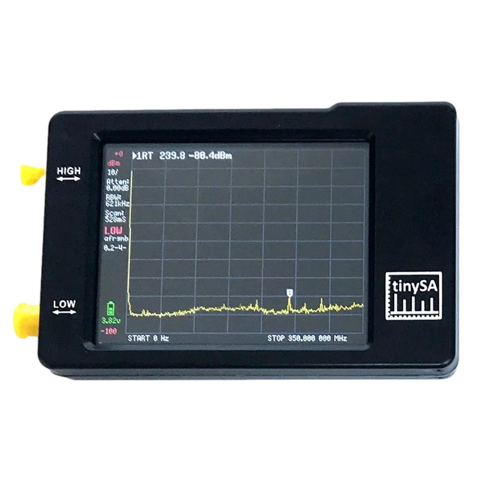 TinySA 2,8 "анализатор спектра Портативный ЖК-дисплей 100 кГц 960 МГц резистивный сенсорный контроль переключатель USB TTL USART порт Защита от электростатического разряда
TinySA 2,8 "анализатор спектра Портативный ЖК-дисплей 100 кГц 960 МГц резистивный сенсорный контроль переключатель USB TTL USART порт Защита от электростатического разряда