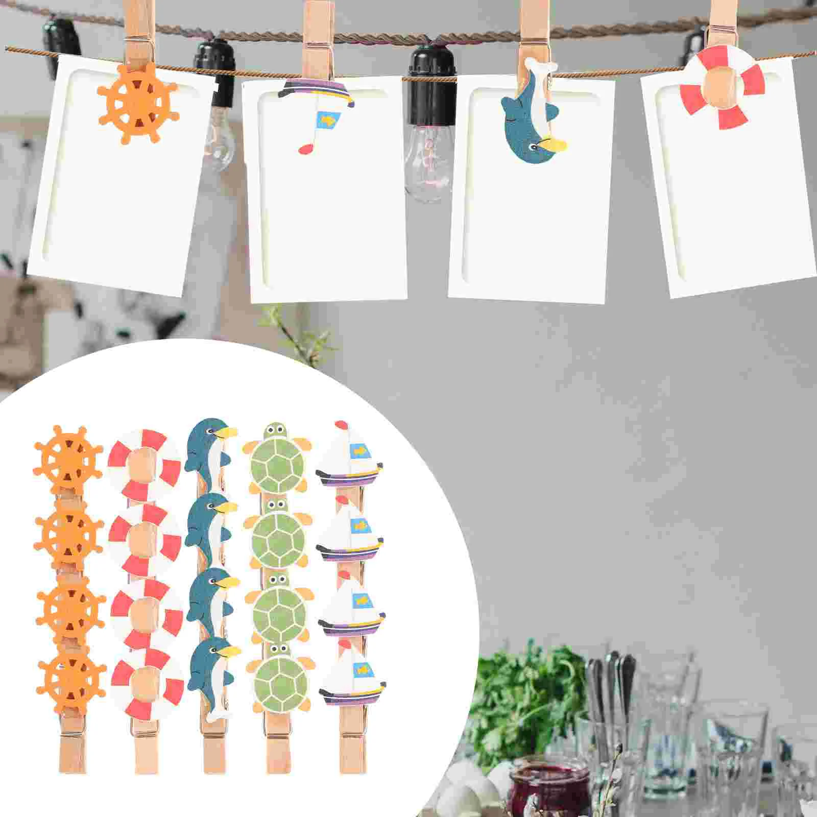 40 Pcs Crafts Ocean Theme Clothespins Hanging Small Baby Decorations Wooden Mini Laundry Clips
40 Pcs Crafts Ocean Theme Clothespins Hanging Small Baby Decorations Wooden Mini Laundry Clips