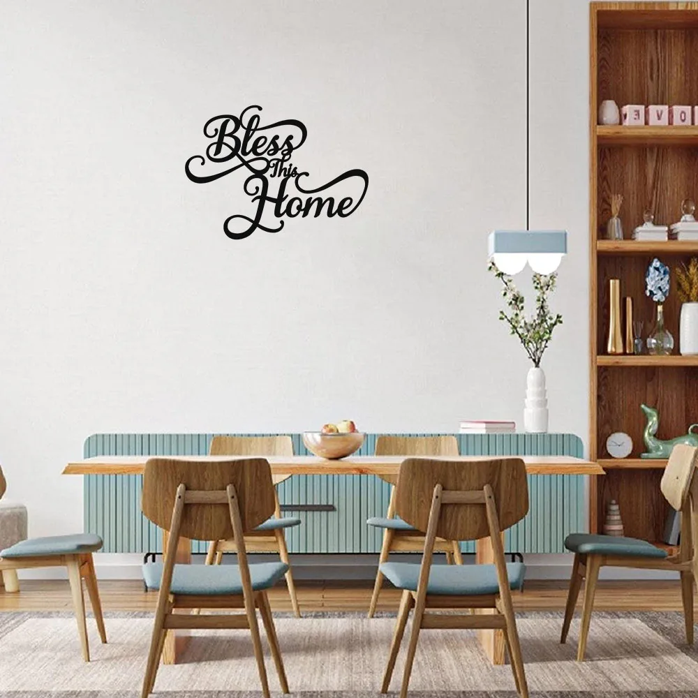 Bless This Home Words Metal Signs English Text Black Cutout Plaque Living Room Bedroom Decoration Wall Art Decor
Bless This Home Words Metal Signs English Text Black Cutout Plaque Living Room Bedroom Decoration Wall Art Decor