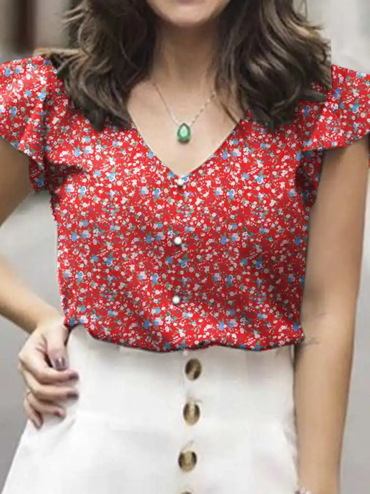 ZANZEA Fashion Summer V Neck Short Sleeve Blouse Women Bohemian Floral Printed Tops Casual Holiday Shirt Female Party Blusas
ZANZEA Fashion Summer V Neck Short Sleeve Blouse Women Bohemian Floral Printed Tops Casual Holiday Shirt Female Party Blusas