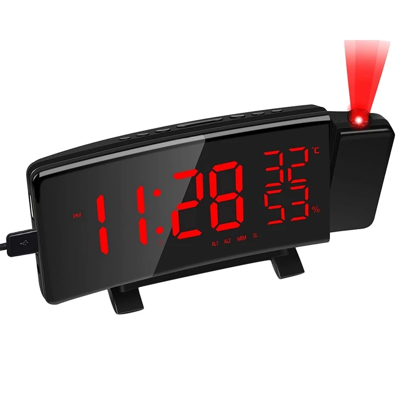 Alarm Clock,Projection Digital Clock With USB Charging Port,Bedside Clock Adjustable Brightness Screen Projector Office
Alarm Clock,Projection Digital Clock With USB Charging Port,Bedside Clock Adjustable Brightness Screen Projector Office