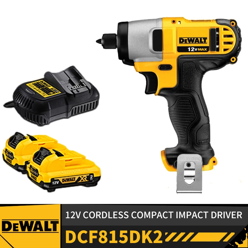 

DEWALT DCF815DK2 Беспроводная компактная Ударная дрель 12 В литиевая батарея электроинструменты с 2 Ач аккумуляторными батареями * 2 быстрое зарядно...