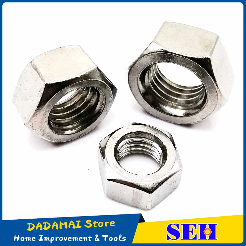SEH 1/100pcs Hex Handle Nut M2 M2.5 M3 M3.5 M4 M5 M6 M8 M10 M12 M14 M16 M18 M20 M22M24 DIN934 304 Stainless Steel Hexagon Nut
SEH 1/100pcs Hex Handle Nut M2 M2.5 M3 M3.5 M4 M5 M6 M8 M10 M12 M14 M16 M18 M20 M22M24 DIN934 304 Stainless Steel Hexagon Nut