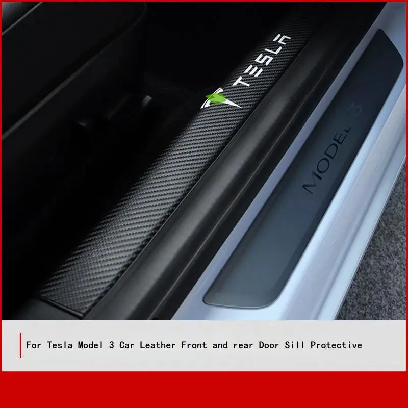 4pcs Tesla Model 3 2017-2021 Car Leather Front and rear Door Sill Protective, Hidden protection, PU Scratch-resistant stickers
4pcs Tesla Model 3 2017-2021 Car Leather Front and rear Door Sill Protective, Hidden protection, PU Scratch-resistant stickers