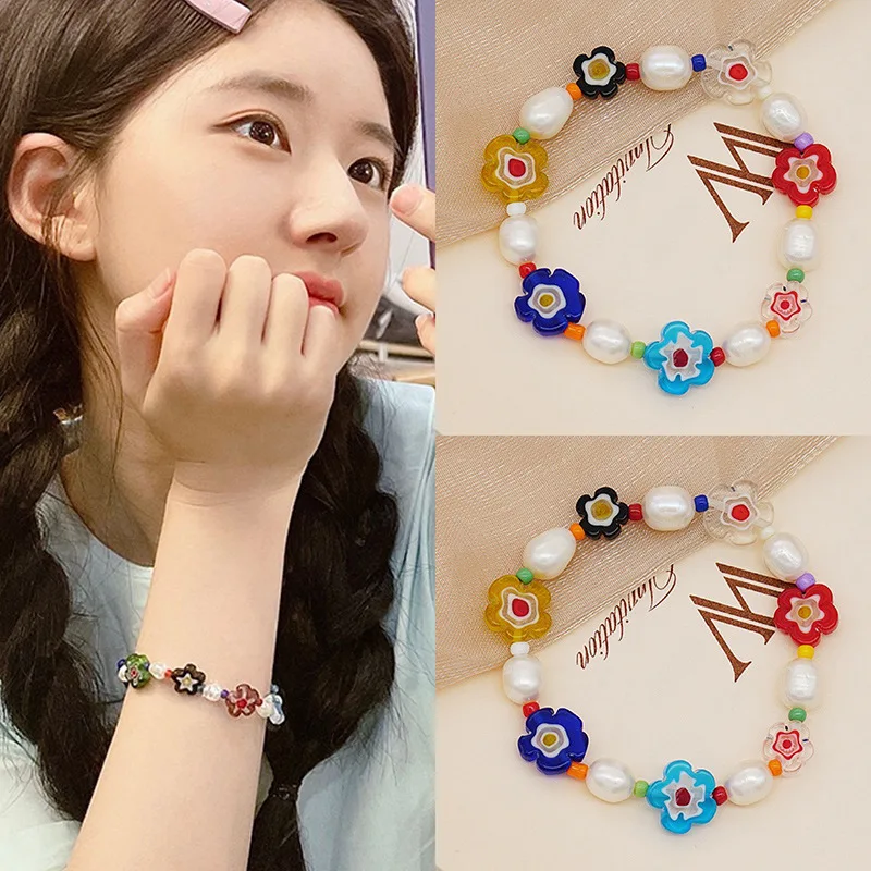 XIBOSS Jewelry INS Same Flower Glass Freshwater Ppearl Bracelet Elastic Rope Beaded Bracelet Color Bracelet Women
XIBOSS Jewelry INS Same Flower Glass Freshwater Ppearl Bracelet Elastic Rope Beaded Bracelet Color Bracelet Women
