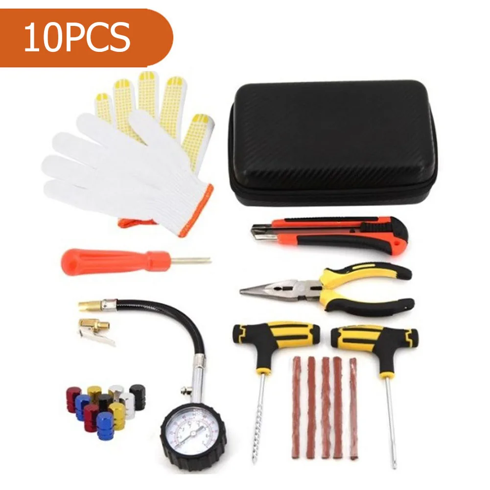 10Pcs Car Tire Repair Kit Puncture Plug Tools Tyre Puncture Emergency for Tire Strips Stirring Glue Repair Tool Kit Hand Tools
10Pcs Car Tire Repair Kit Puncture Plug Tools Tyre Puncture Emergency for Tire Strips Stirring Glue Repair Tool Kit Hand Tools