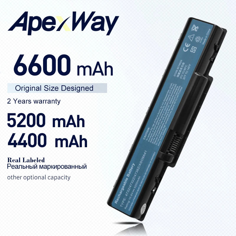 APEXWAY Новый аккумулятор для ноутбука AS09A31 AS09A41 AS09A51 AS09A61 AS09A71 для ноутбука Acer Aspire 4732 4732Z 4937 Emachine D525 D725
APEXWAY Новый аккумулятор для ноутбука AS09A31 AS09A41 AS09A51 AS09A61 AS09A71 для ноутбука Acer Aspire 4732 4732Z 4937 Emachine D525 D725
