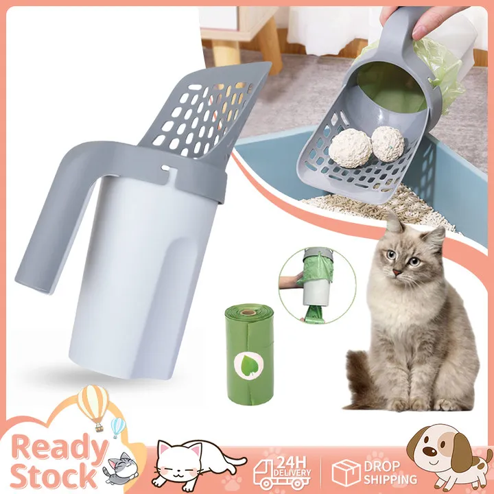 Cat Litter Shovel Scoop with Poop Bag Pet Filter Clean Toilet Garbage Picker Cat Supplies Accessory Cat Litter Box Self Cleaning
Cat Litter Shovel Scoop with Poop Bag Pet Filter Clean Toilet Garbage Picker Cat Supplies Accessory Cat Litter Box Self Cleaning