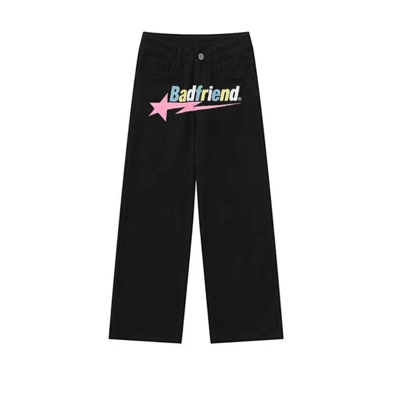 2023 Best selling new American retro hip-hop Badfriend letter jeans male Y2K punk Harajuku fashion casual couple straight jeans
2023 Best selling new American retro hip-hop Badfriend letter jeans male Y2K punk Harajuku fashion casual couple straight jeans