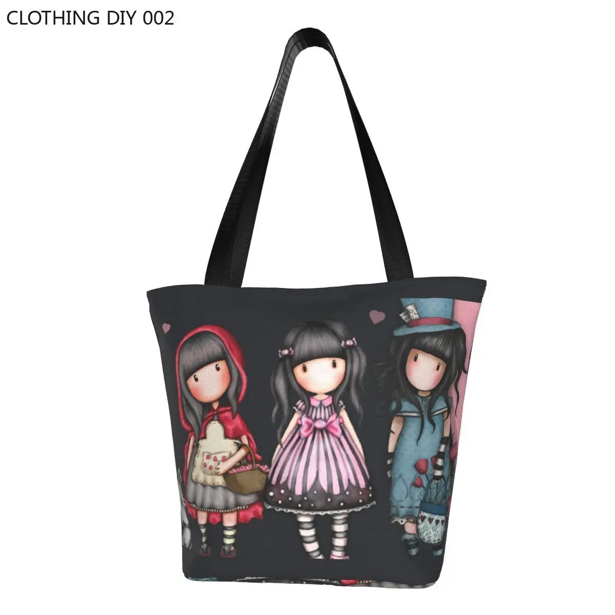 Cute Printed Santoro Gorjuss Tote Shopping Bag Recycling Canvas Shopper Shoulder Cartoon Girl Doll Handbag
Cute Printed Santoro Gorjuss Tote Shopping Bag Recycling Canvas Shopper Shoulder Cartoon Girl Doll Handbag