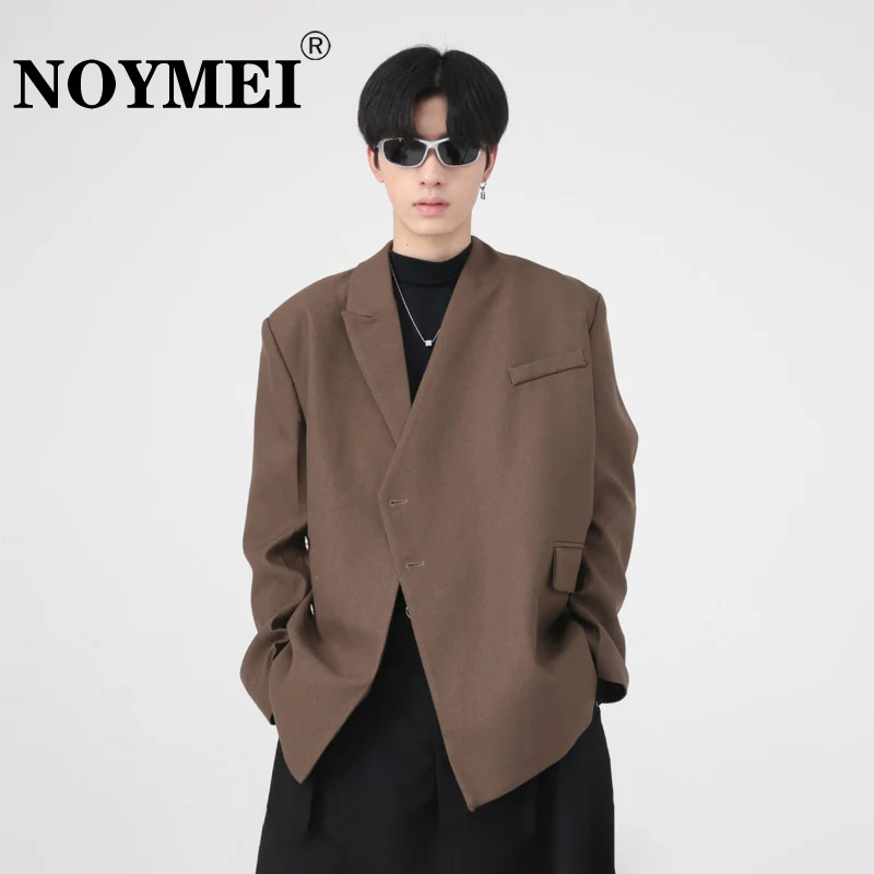 NOYMEI Korean Simple Personality Design Shoulder Pad Suit Coat Men Pocket Solid Color Casual Business Blazer Fashion WA1921
NOYMEI Korean Simple Personality Design Shoulder Pad Suit Coat Men Pocket Solid Color Casual Business Blazer Fashion WA1921
