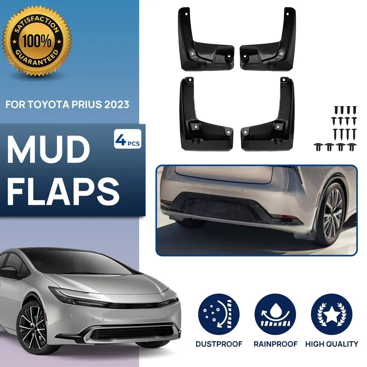 4pcs Mud Flaps Splash Guards For Toyota Prius 2023 Mudguard Kit Car Accessories Wheels Fender
4pcs Mud Flaps Splash Guards For Toyota Prius 2023 Mudguard Kit Car Accessories Wheels Fender