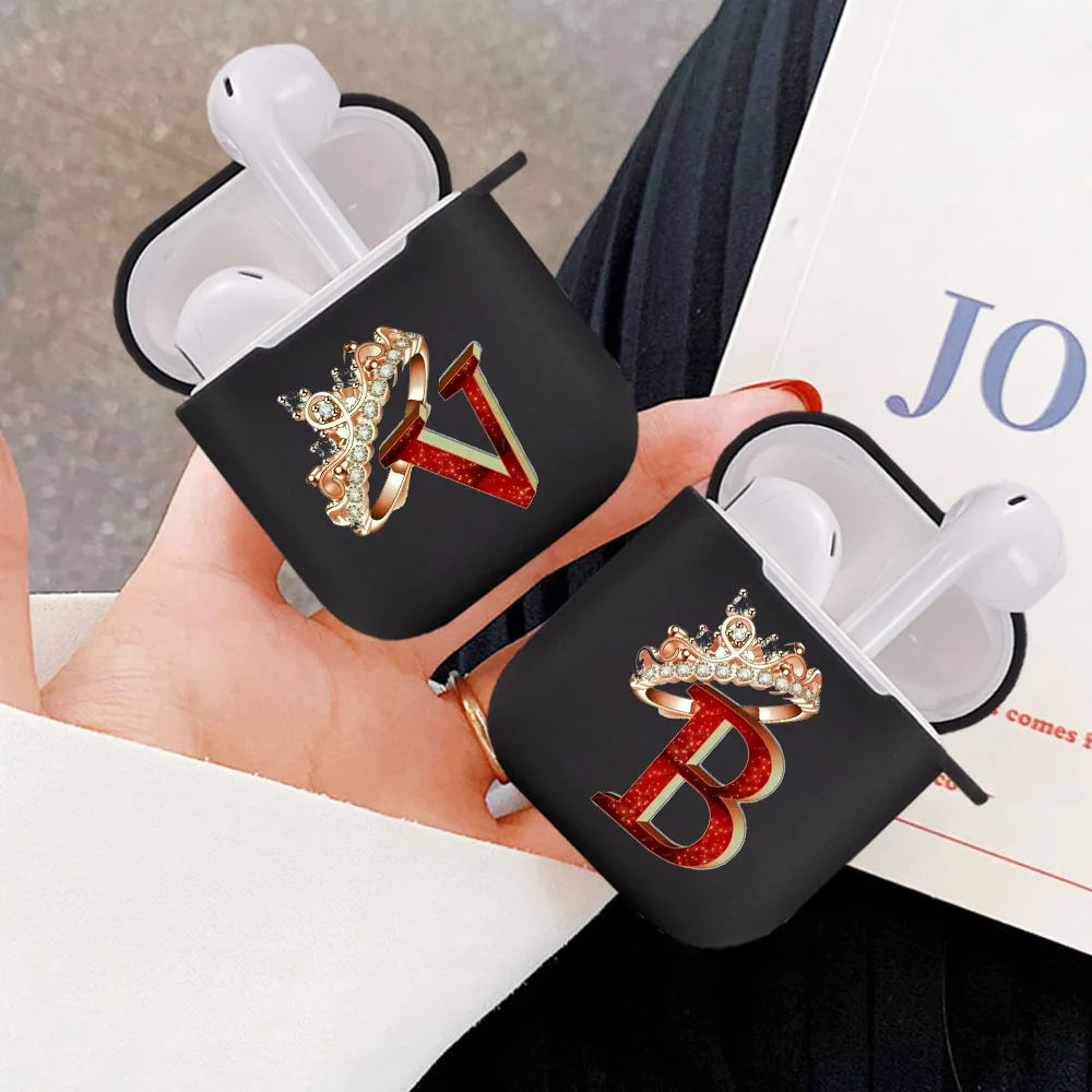 Cover for Airpods 1/2 Earphone Fashion Crown Letter Soft silicone tpu Protector Fundas Airpods Case Air Pods Charging Box Bags
Cover for Airpods 1/2 Earphone Fashion Crown Letter Soft silicone tpu Protector Fundas Airpods Case Air Pods Charging Box Bags