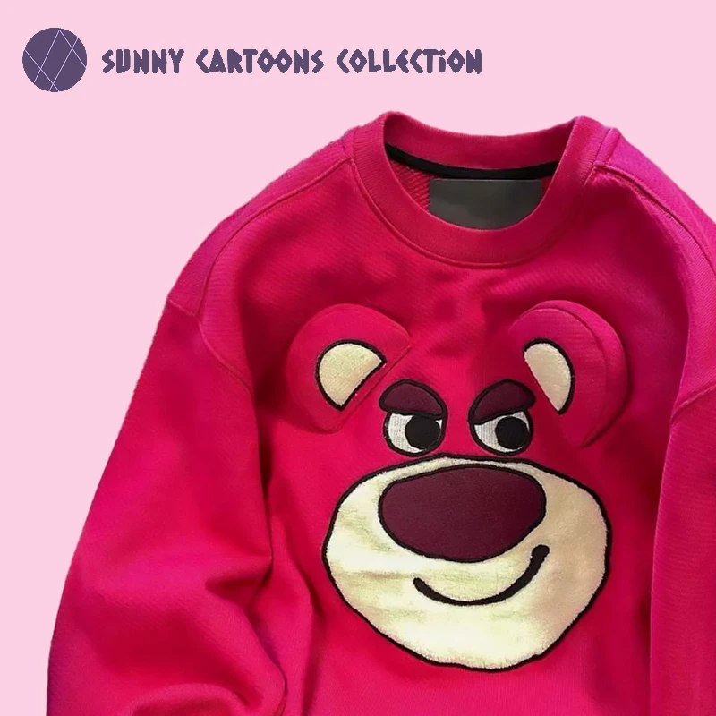 Strawberry Bear Pink Hoodie Pullove Cartoon Bear O-Neck Sweatshirt Couple Cotton Long-Sleeved Tops Student Autumn Streetwear
Strawberry Bear Pink Hoodie Pullove Cartoon Bear O-Neck Sweatshirt Couple Cotton Long-Sleeved Tops Student Autumn Streetwear