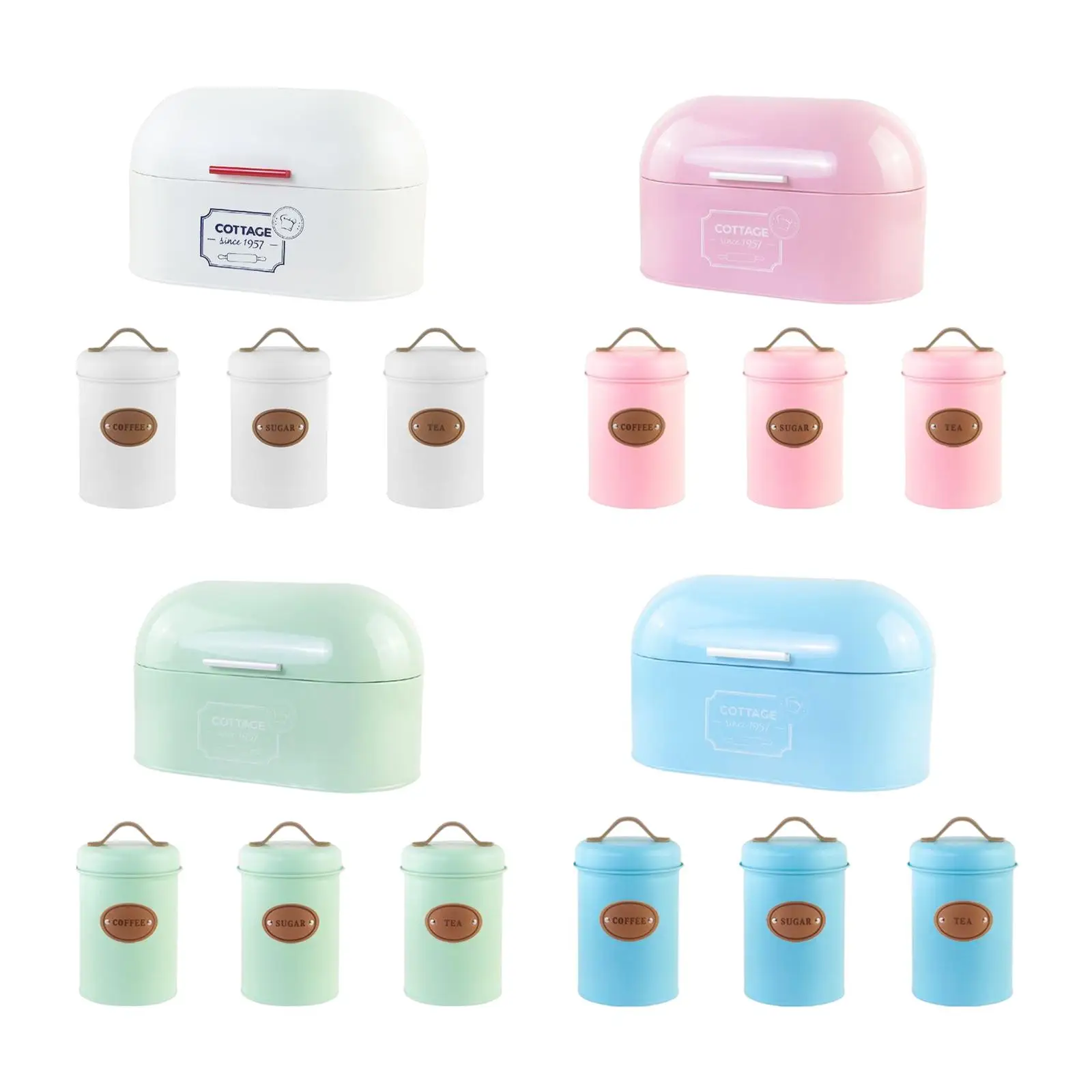 Iron Bread Box Bread Storage Tea Bread Box with Canister Set for Kitchen Countertop for Kitchen Decor Farmhouse Countertop Loaf
Iron Bread Box Bread Storage Tea Bread Box with Canister Set for Kitchen Countertop for Kitchen Decor Farmhouse Countertop Loaf