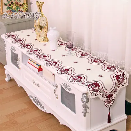 Table Runner Wine Red Europe Embroidered Table Flag Table Cover Cup Mat Flower Banner Pad Tv Cabinet Cloth Wedding Dust Cover
Table Runner Wine Red Europe Embroidered Table Flag Table Cover Cup Mat Flower Banner Pad Tv Cabinet Cloth Wedding Dust Cover