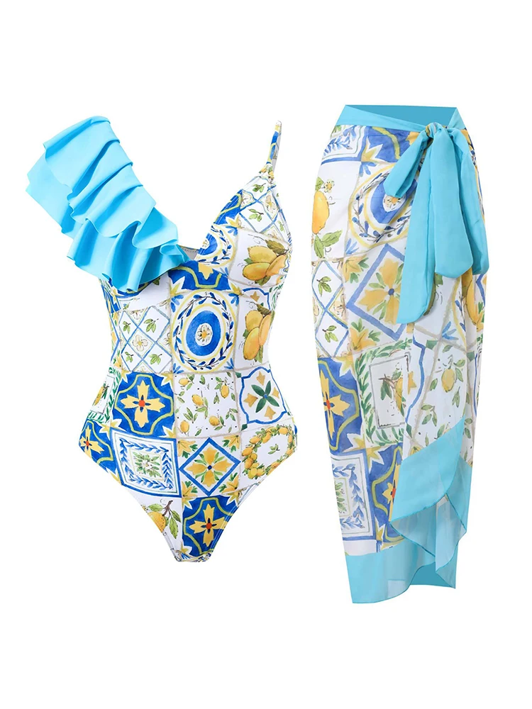 COOBBU Print Beachwear Blue One Piece Swimsuit Bandage Swimwear Women Bathing Suit Ruffle Monokini Sexy One-Piece Suits Bodysuit
COOBBU Print Beachwear Blue One Piece Swimsuit Bandage Swimwear Women Bathing Suit Ruffle Monokini Sexy One-Piece Suits Bodysuit