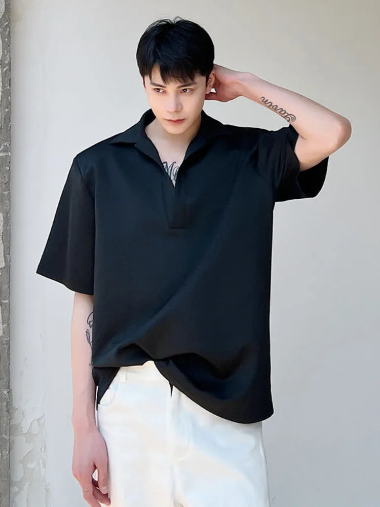 SYUHGFA Men Clothing 2022 Summer Short Sleeve Lapel Solid Color T-shirt Fashion Loose All-match Streetwear T-shirts Tops
SYUHGFA Men Clothing 2022 Summer Short Sleeve Lapel Solid Color T-shirt Fashion Loose All-match Streetwear T-shirts Tops