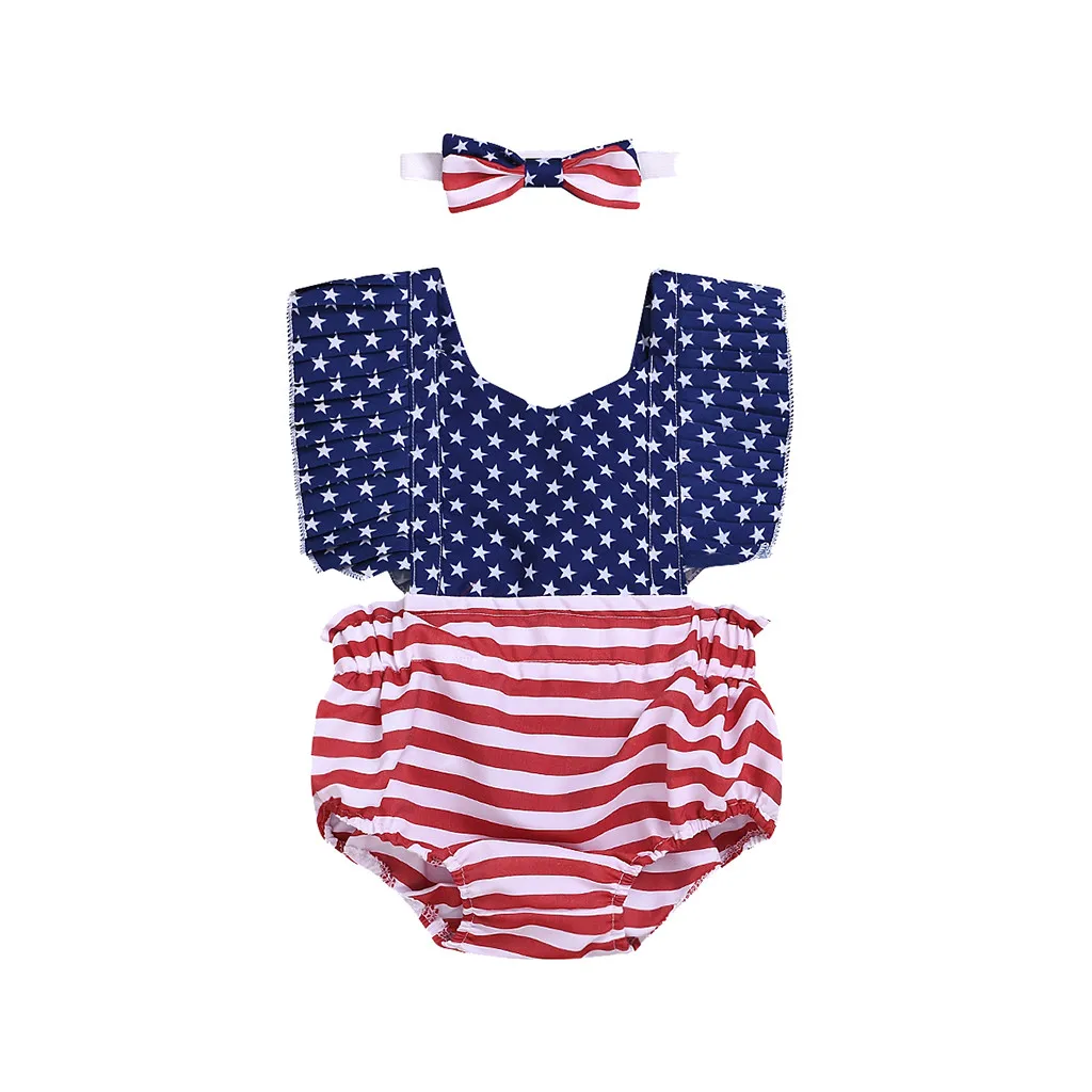 Infant Baby Girls 4th Of Stars Striped Patriotic Backless Romper Bodysuit Clothing Sets For Children Girl Clothes Children
Infant Baby Girls 4th Of Stars Striped Patriotic Backless Romper Bodysuit Clothing Sets For Children Girl Clothes Children