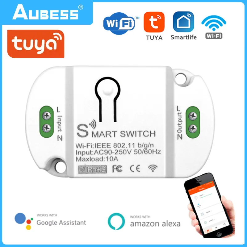 Умный выключатель Tuya с Wi-Fi, таймером и управлением через приложение
Умный выключатель Tuya с Wi-Fi, таймером и управлением через приложение