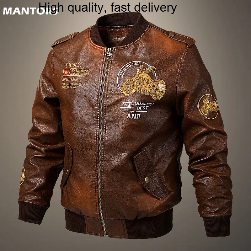 Autumn Winter 2023 Mens Motorcycle Leather Jacket Slim Embroidered Masculine Jacket Fashion Windbreaker Men's Coat Oversize 5XL
Autumn Winter 2023 Mens Motorcycle Leather Jacket Slim Embroidered Masculine Jacket Fashion Windbreaker Men's Coat Oversize 5XL