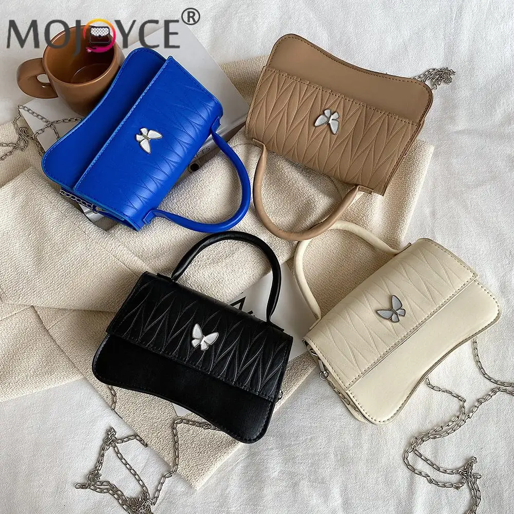 Fashion Women PU Leather Thin Flip Chain Shoulder Crossbody Bag Casual Pure Color Leaf Indentation Butterfly Decor Messenger Bag
Fashion Women PU Leather Thin Flip Chain Shoulder Crossbody Bag Casual Pure Color Leaf Indentation Butterfly Decor Messenger Bag
